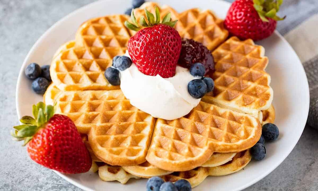 Norwegian vaffles with strawberry <span title='Photo: Rachel Farnsworth /Thestayathomechef'>ⓘ </span> Norwegian vaffles with strawberry <span title='Photo: Rachel Farnsworth /Thestayathomechef'>ⓘ </span>
